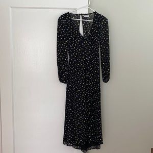 Black Floral Reformation Dress - image 1